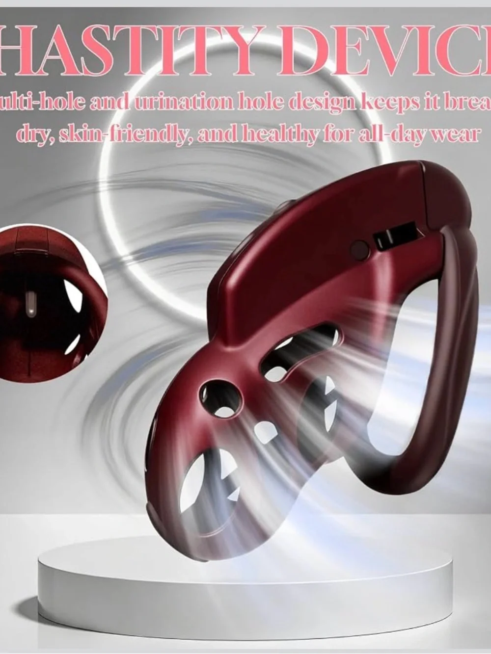 Maroon VR Controller Grip Cover with Lockable Power Button